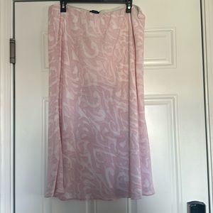 Halogen midi length elastic waist pink pattern skirt matching set-top listed too